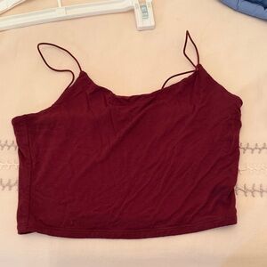 Women's Burgundy Spaghetti Strap Top